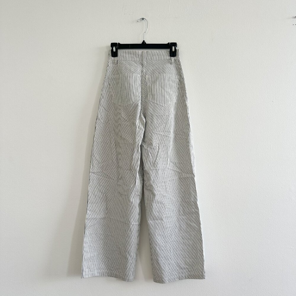 The Frankie Shop Sasha Striped High-Rise Wide-Leg Jeans - Picture 3 of 5